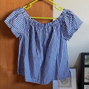 Velvet Heart Blue and White Checkered Top